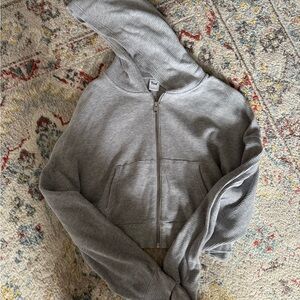 TNA Light Gray Zip-Up Hoodie